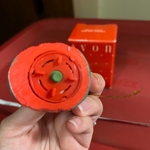 Avon Vintage Christmas Ornament NOT WORKING Teddy Bear Stocking Decor - Picture 5 of 8